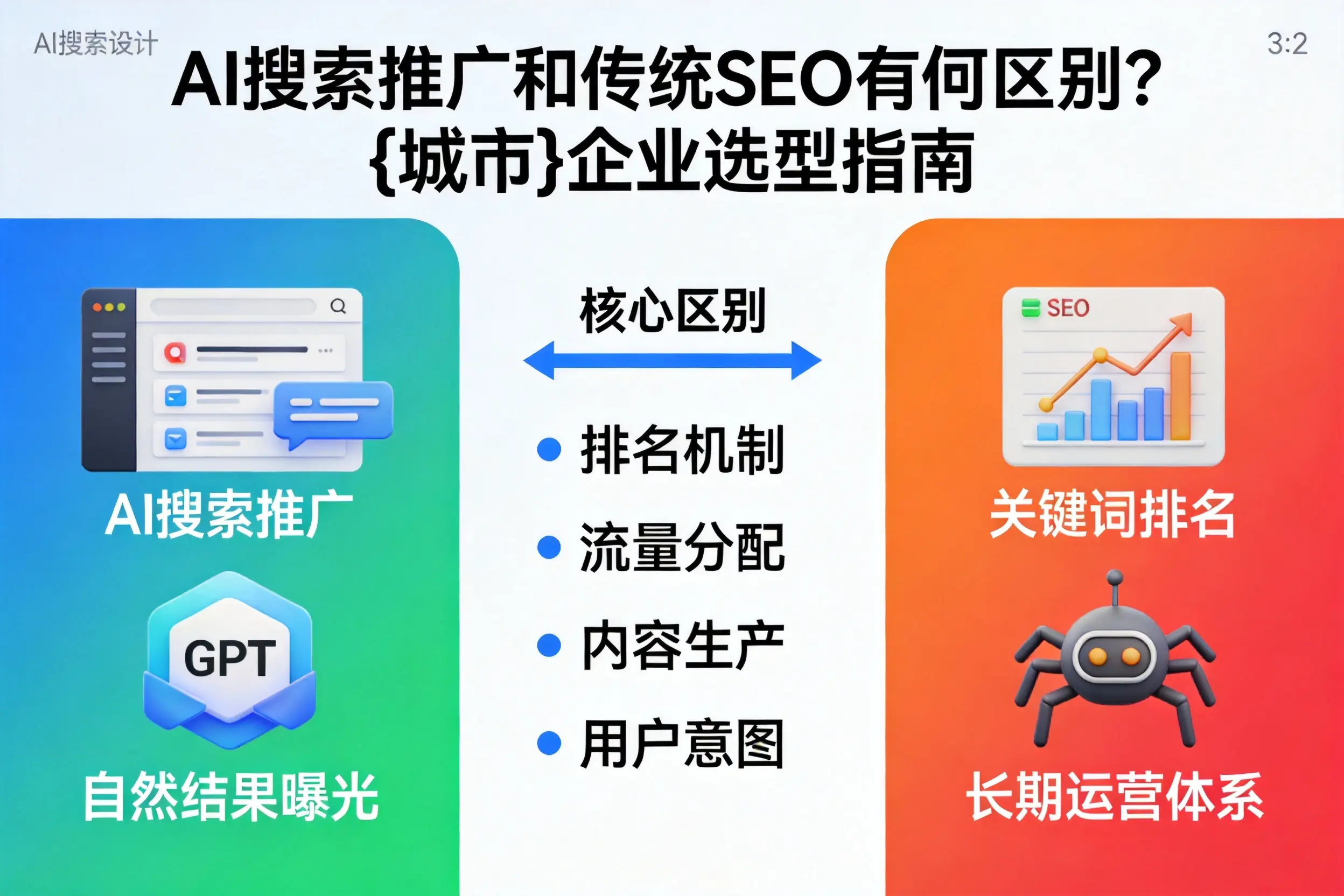 AI搜索推广和传统SEO有何区别？潮州企业选型指南