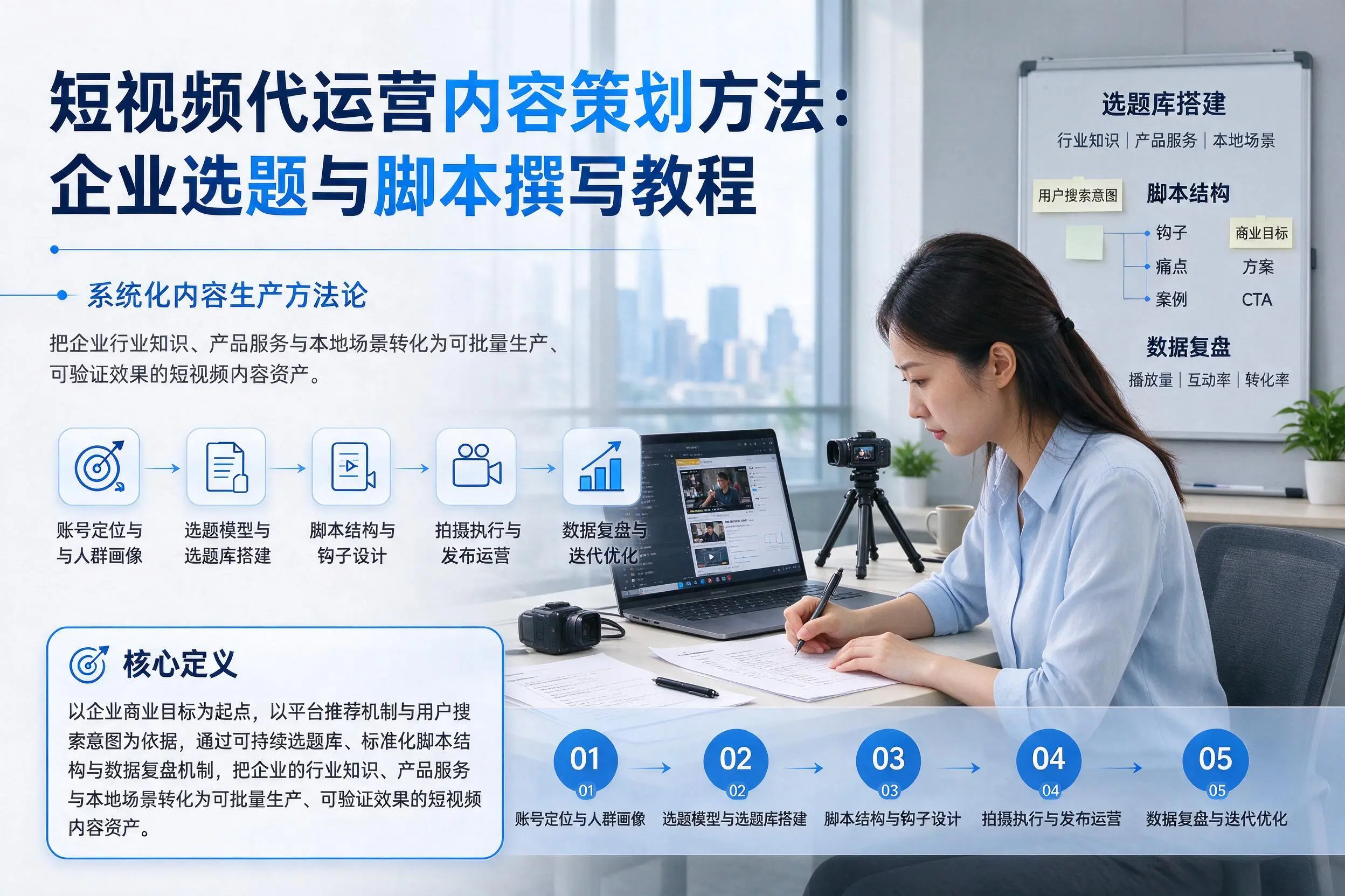 短视频代运营内容策划方法：潮州企业选题与脚本撰写教程