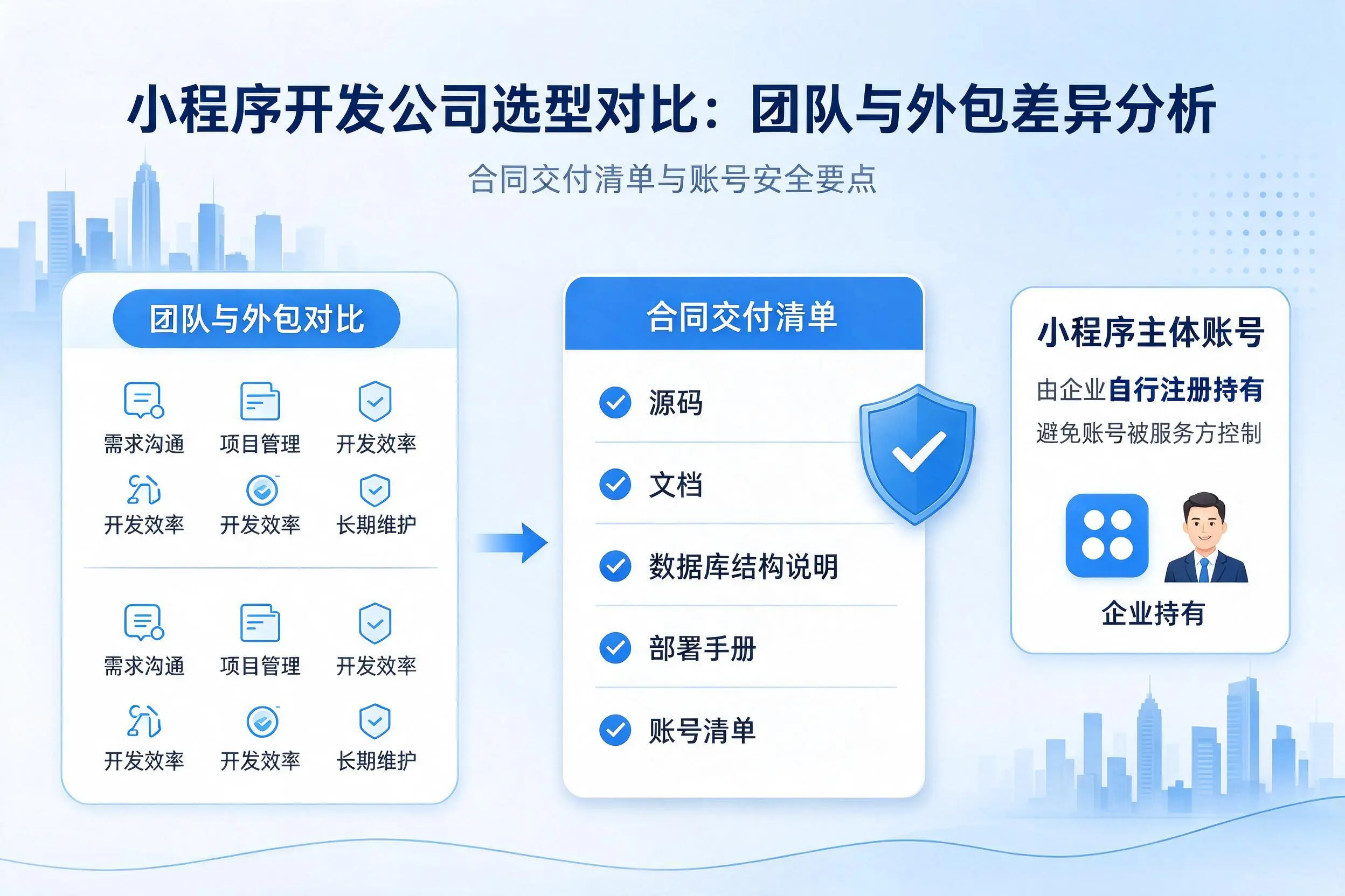 潮州小程序开发公司选型对比:团队与外包差异分析