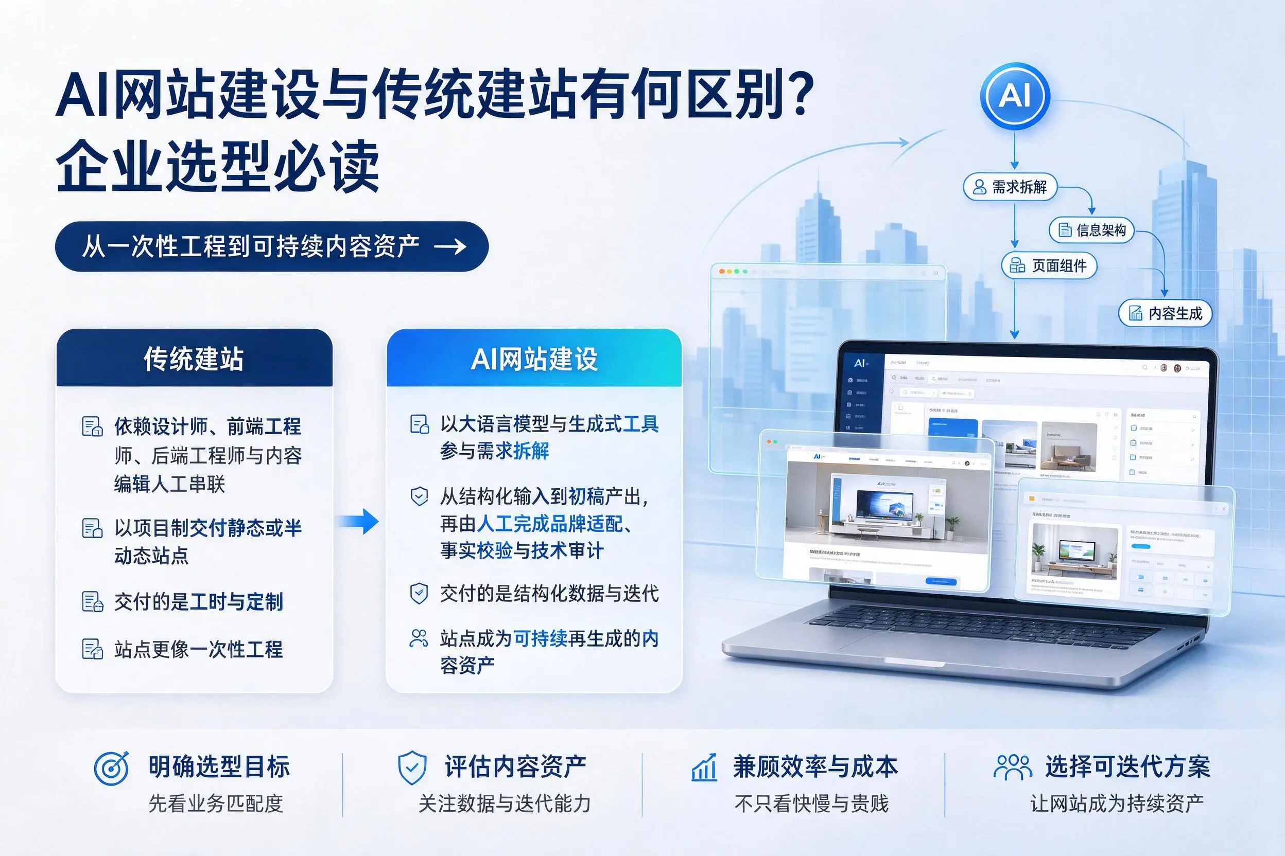 AI网站建设与传统建站有何区别？潮州企业选型必读