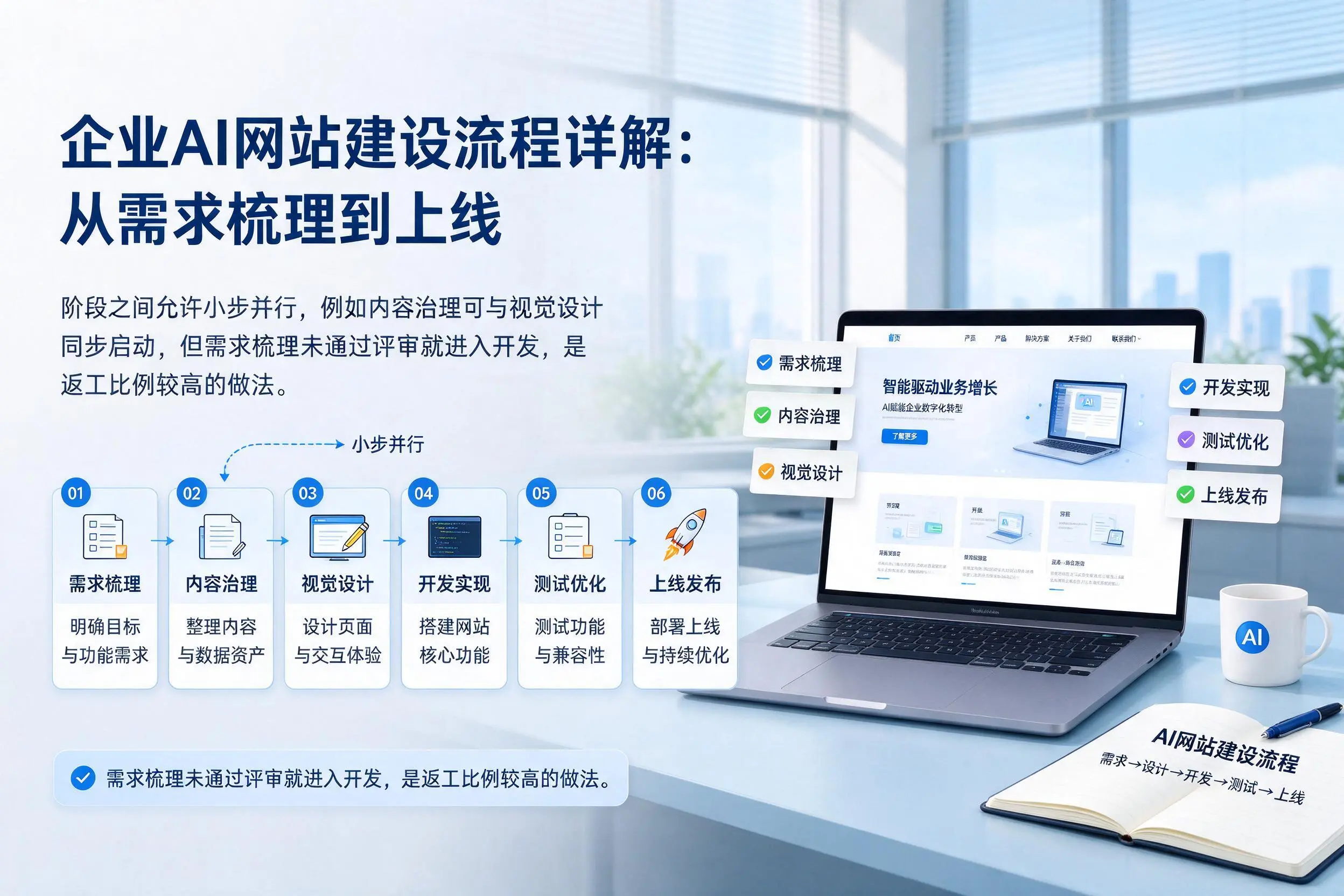 潮州企业AI网站建设流程详解：从需求梳理到上线