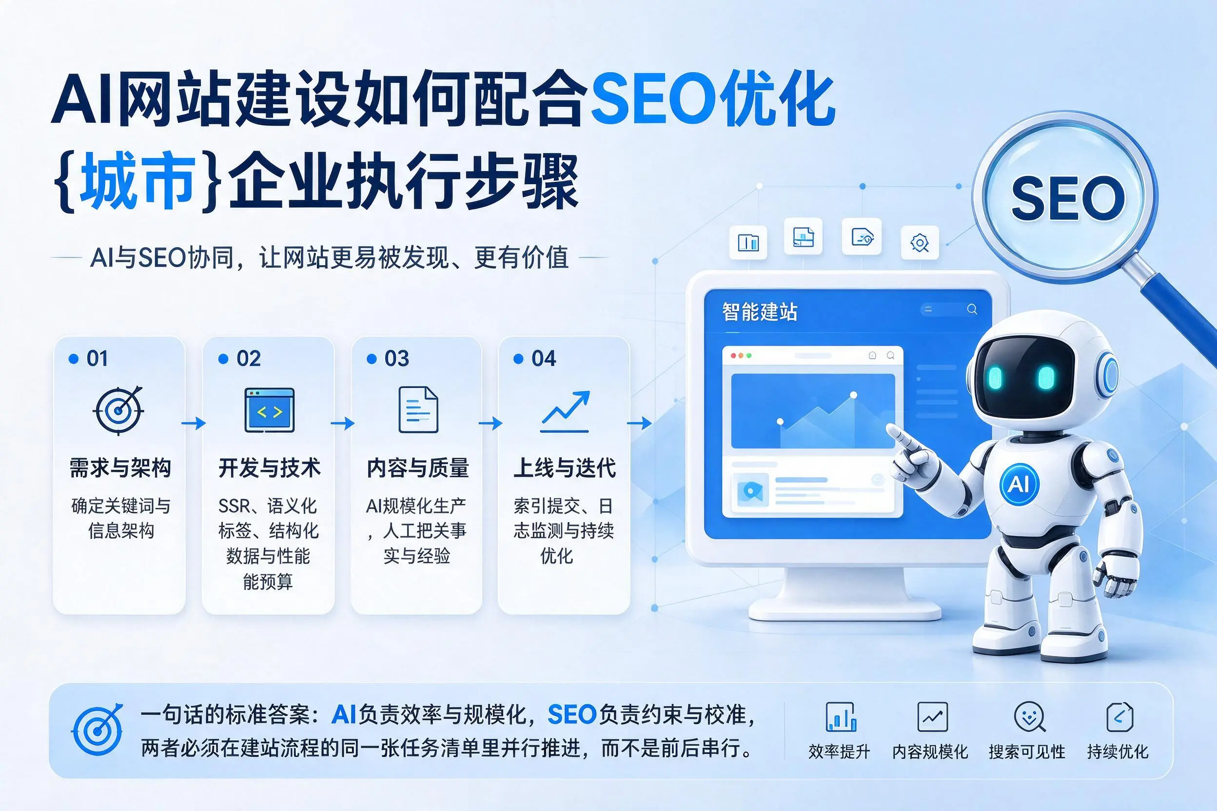AI网站建设如何配合SEO优化,潮州企业执行步骤