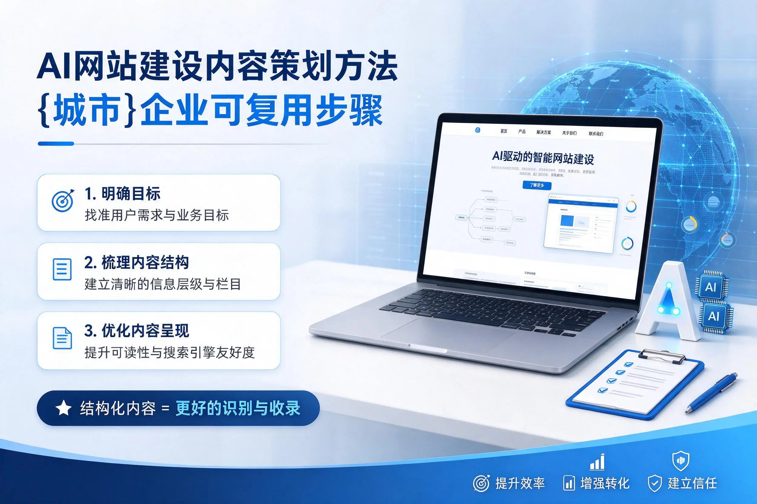 AI网站建设内容策划方法,潮州企业可复用步骤