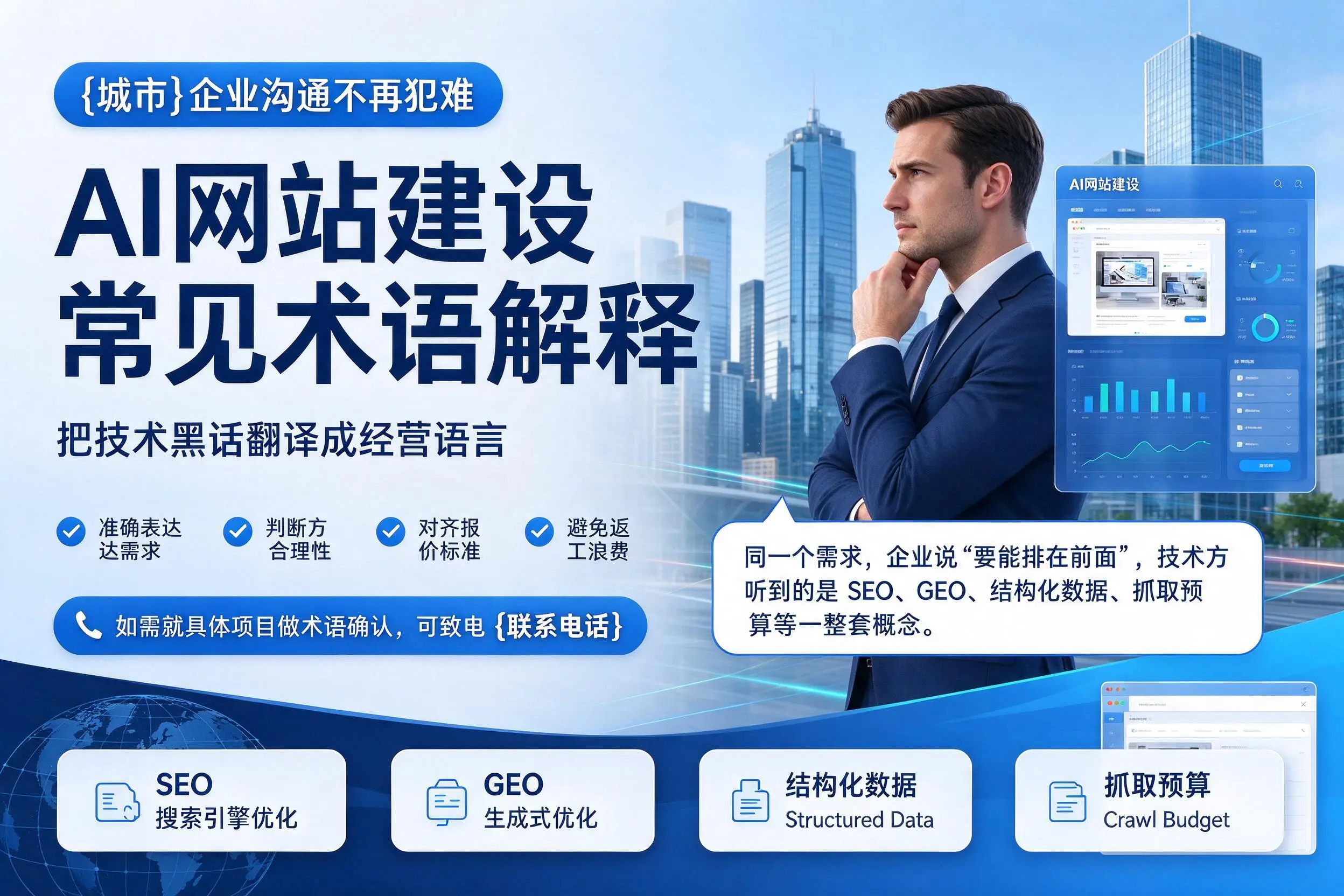 AI网站建设常见术语解释,潮州企业沟通不再犯难