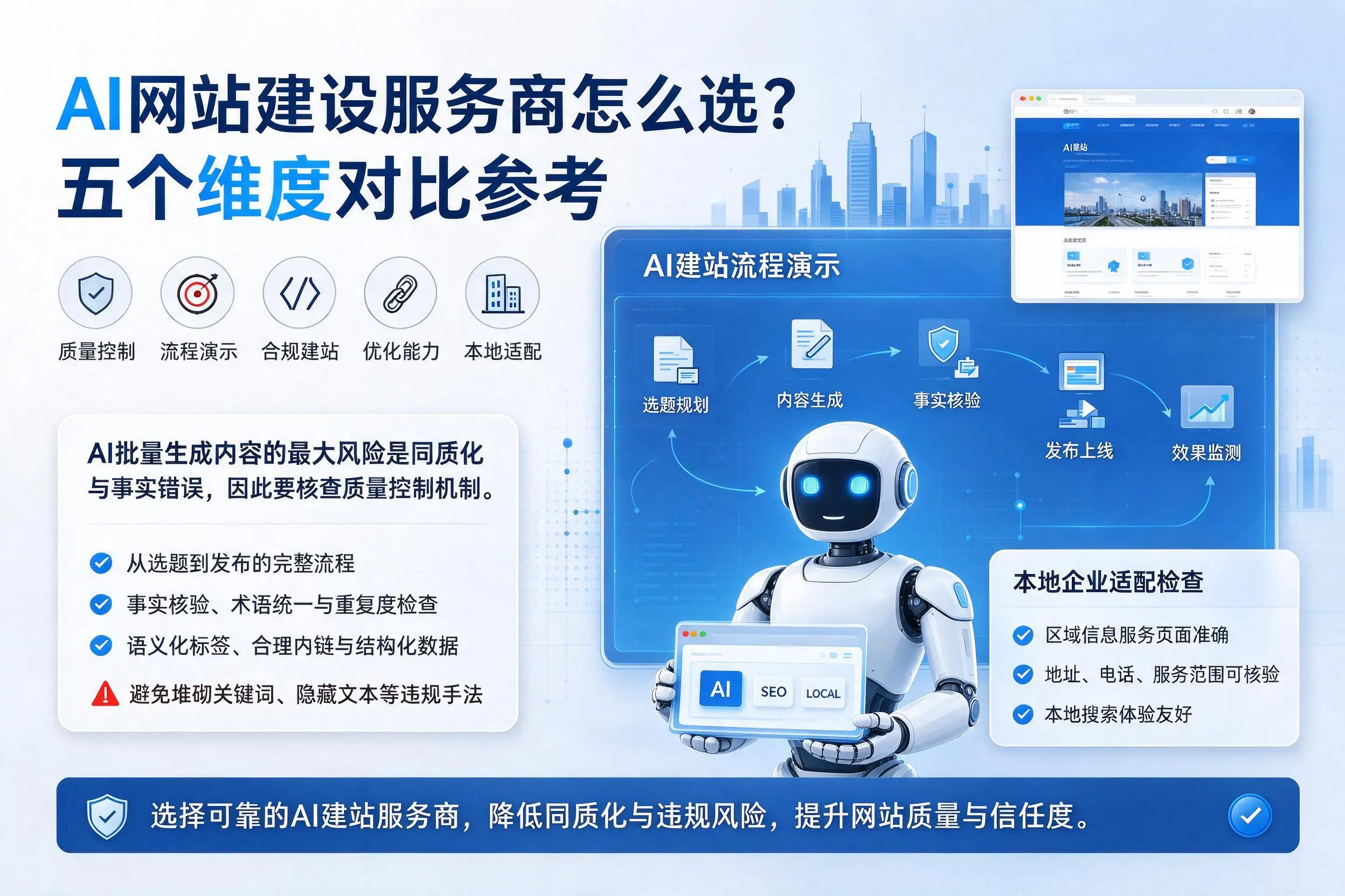潮州AI网站建设服务商怎么选？五个维度对比参考