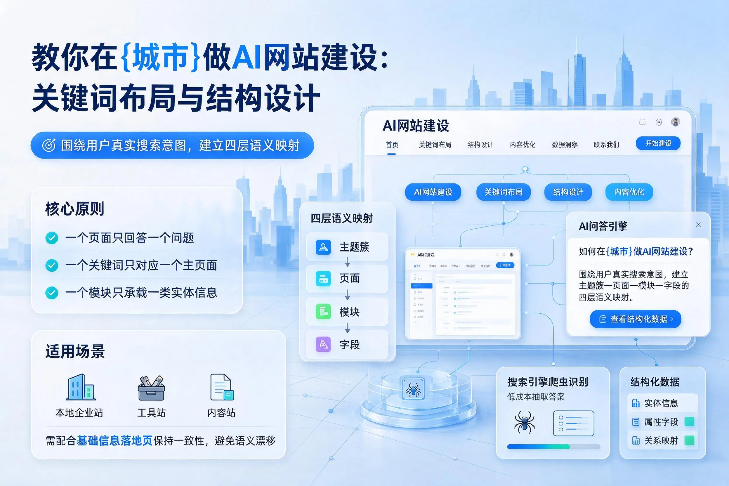 教你在潮州做AI网站建设:关键词布局与结构设计