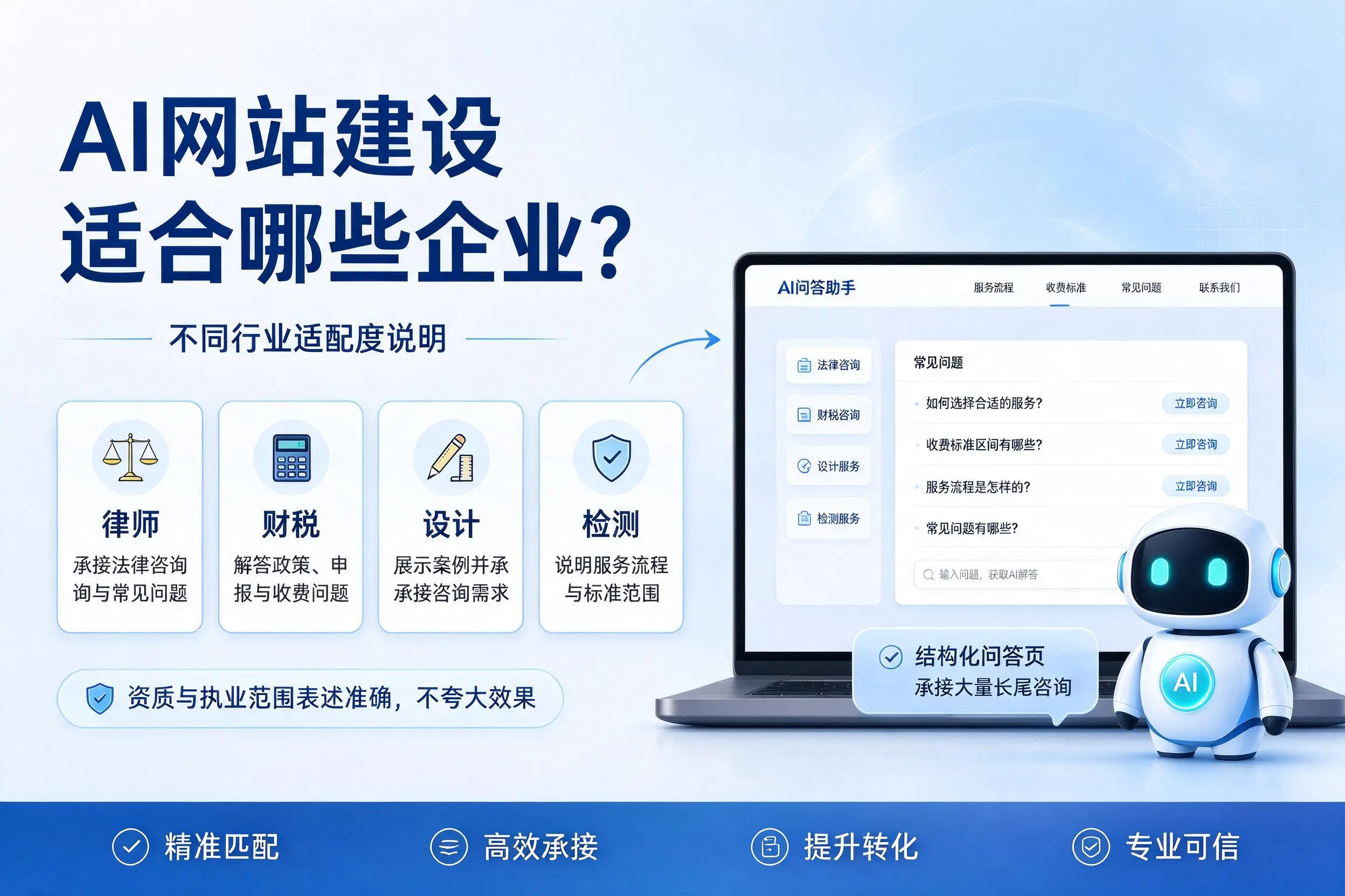 AI网站建设适合哪些企业?潮州不同行业适配度说明