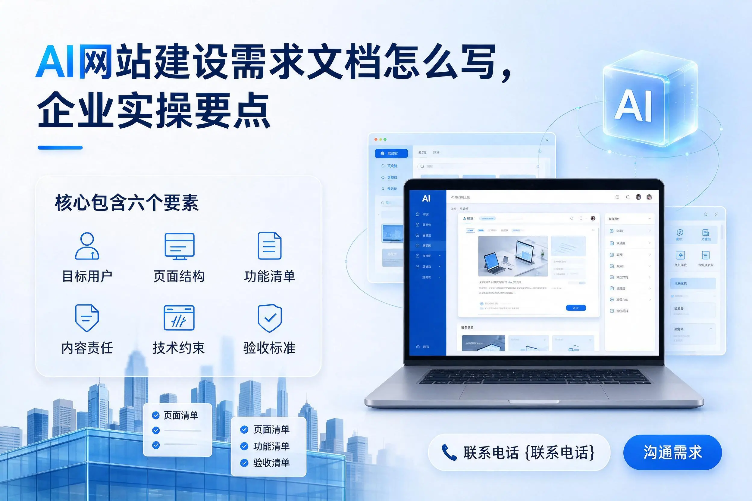 AI网站建设需求文档怎么写，潮州企业实操要点