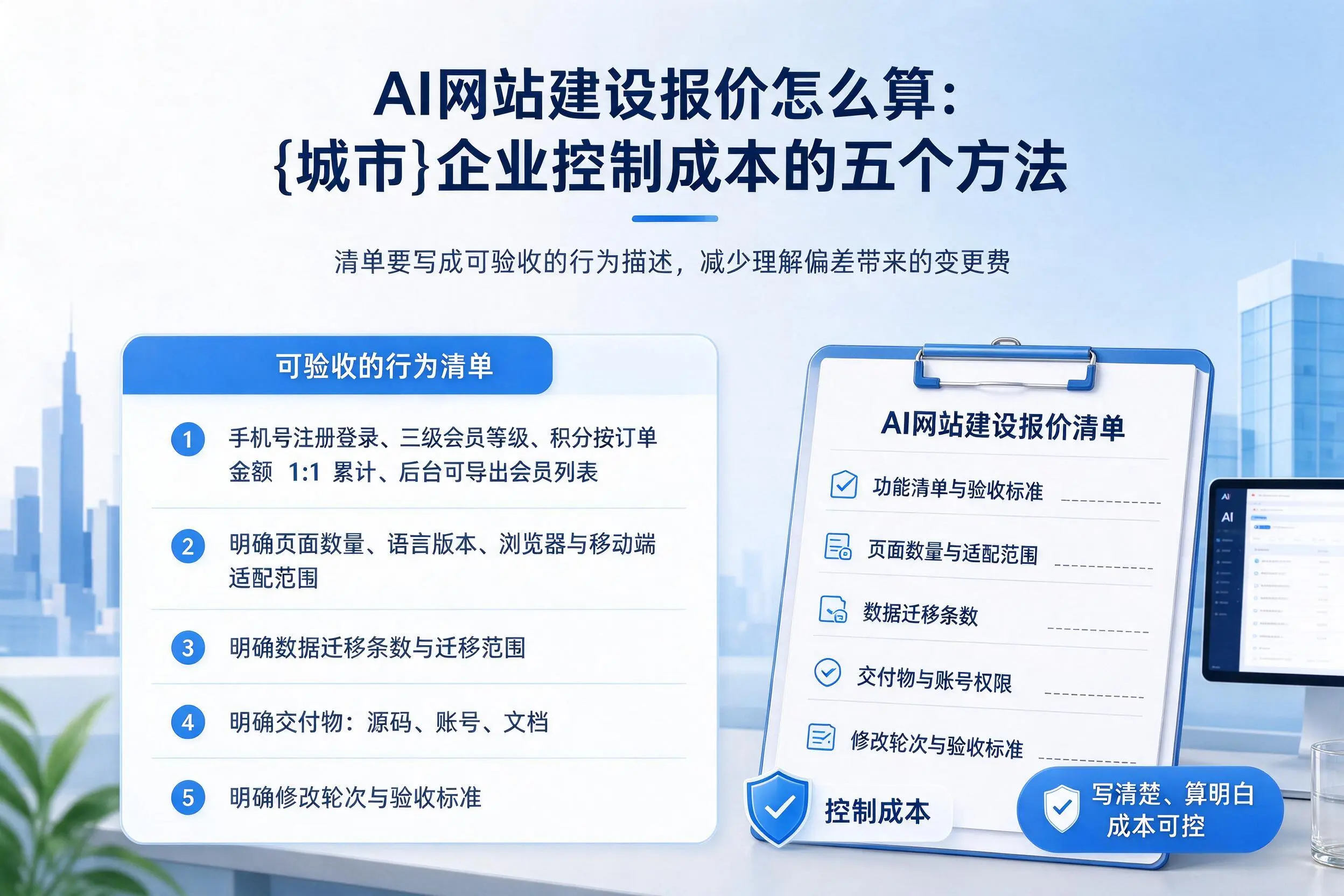 AI网站建设报价怎么算：潮州企业控制成本的五个方法